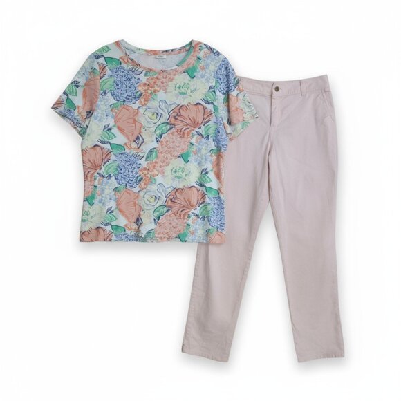 Elegant Blush Pendleton Women's Straight Leg Pants & Top - Picture 5 of 15